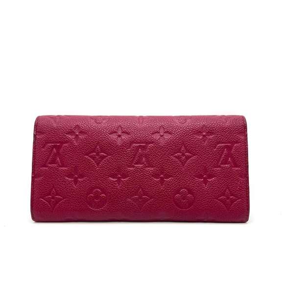 Authentic LV Louis Vuitton Monogram Empreinte Sarah Bifold Long Wallet W/ Insert - Picture 2 of 12